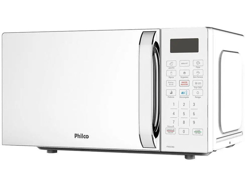 Micro-ondas Philco 20L Multifunções Limpa Fácil PMO23BB Branco