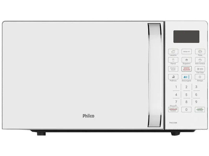 Micro-ondas Philco 20L Multifunções Limpa Fácil PMO23BB Branco